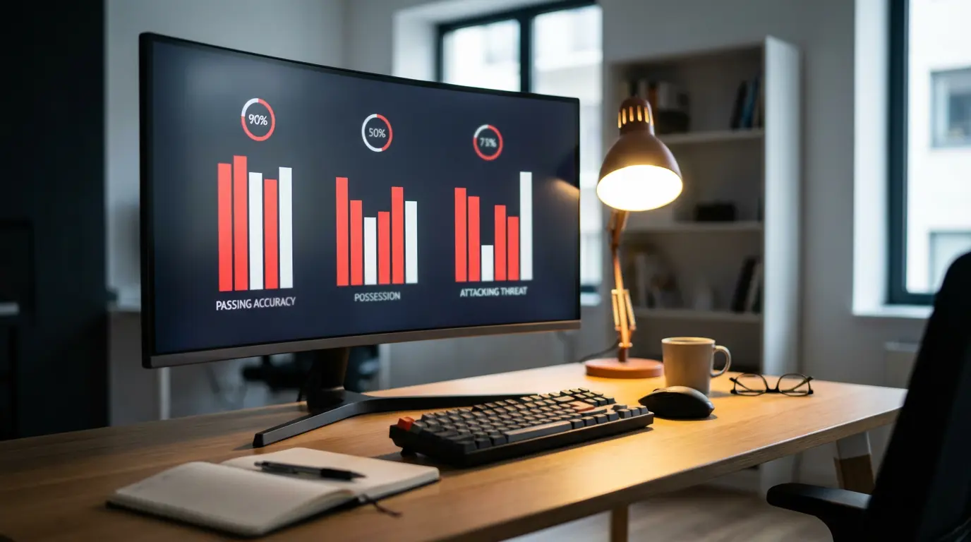 Pantalla mostrando estadísticas y datos de rendimiento de equipos de la Bundesliga